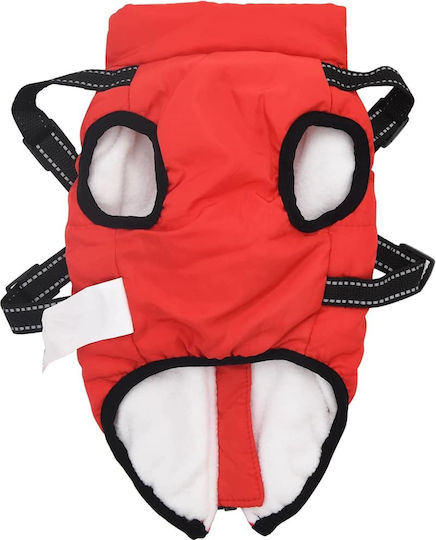 vidaXL Red Fleece / Waterproof Dog Coat XXLarge