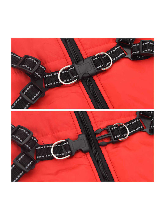 vidaXL Hundemantel Fleece / Wasserdicht Rot XXXLarge