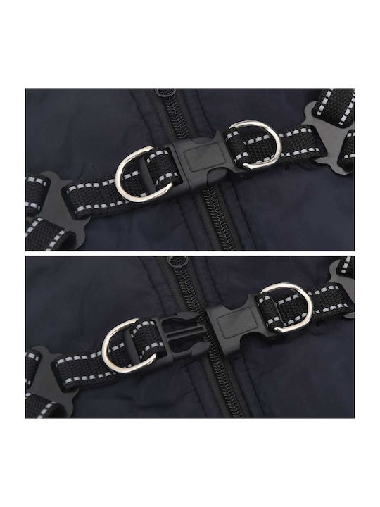 vidaXL Haine pentru câini Fleece / Impermeabil Albastru XLarge