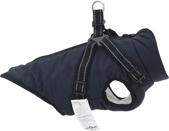 vidaXL Blue Fleece / Waterproof Dog Coat Small