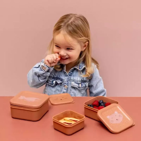 Trixie Nesting Snack Box Plastic Kids' Lunch Set Pink x x 6.5cm