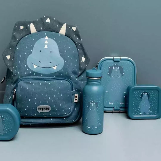 Trixie Nesting Snack Box Plastik Kinder Lunchset Blau 11.5 x 11.5 x 6.5cm