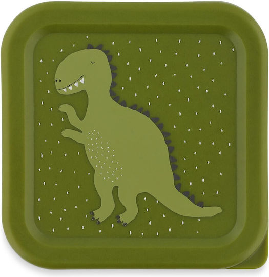 Trixie Nesting Snack Box Πλαστικό Παιδικό Σετ Φαγητού Δεινόσαυροι Πράσινο 11.5 x 11.5 x 6.5εκ.