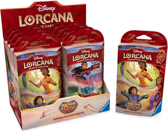 Disney Lorcana Reign Jafar Amber-amethyst Starter Deck Display