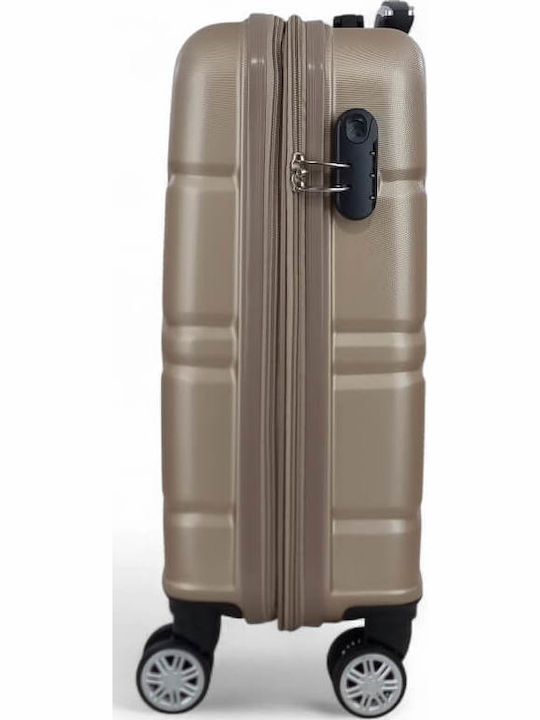 Greenwich Polo Club Cabin Hard Travel Suitcase Gold with 4 Wheels Height 55cm