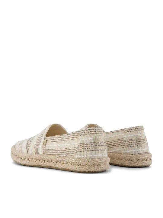 Fabric Women's Espadrilles in Beige Colour