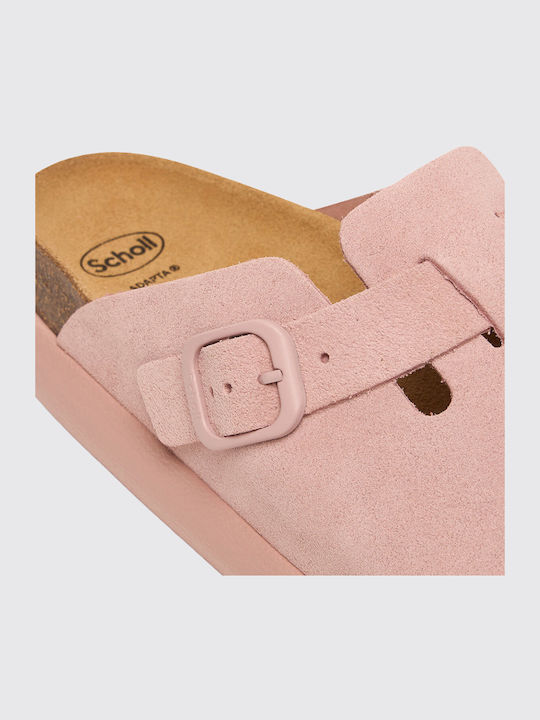 Fae Leder Damen Hausschuhe Rosa