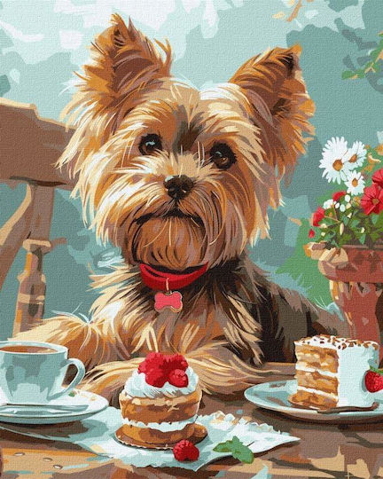 Ideyka Dog In Flowers Painting Set 50x40cm