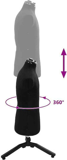 Vidaxl Formă Reglabilă Pentru Rochie De Damă Neagră 37.5-45.5 Inchi