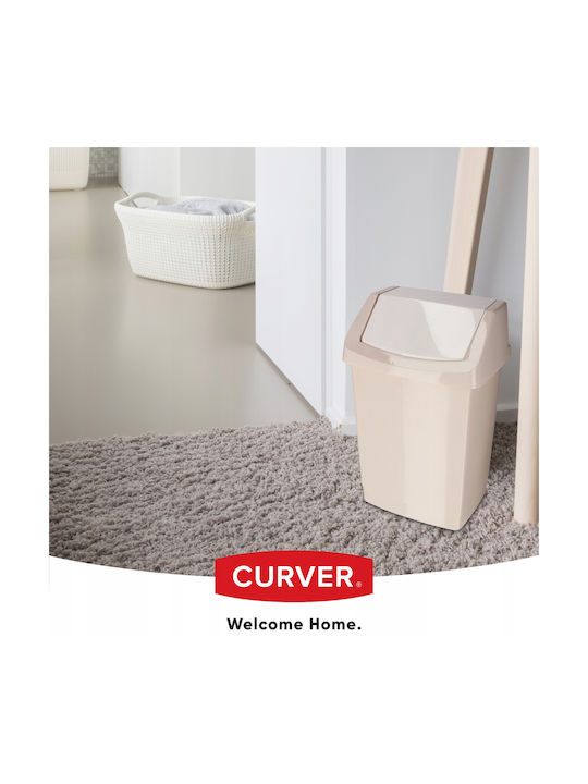 Curver Kunststoff Büroabfallbehälter 9Es Beige 18.9x38.1x22.9cm