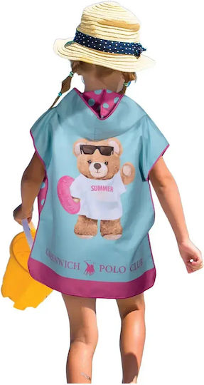 Greenwich Polo Club Junior Beach Poncho 50x115 5223 Fuchsia Mint 50x115