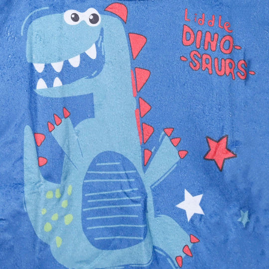 Energiers Little Dionosaurs Kids Beach Poncho Blue