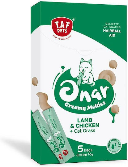 Λιχουδιά Γάτας Taf Pets Onar Creamy Hairball Aid 5x14gr 70gr