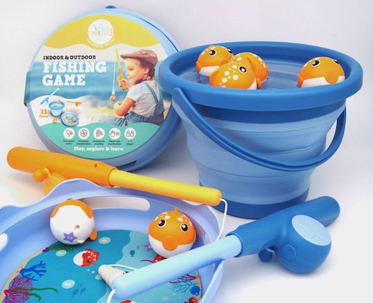 Compactoys Beach Bucket Set with Accessories made of Plastic Blue 22cm 10pcs