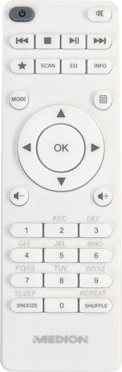 Medion MD 89289 Επιτραπέζιο Ραδιόφωνο Ρεύματος DAB+ με Bluetooth και USB Λευκό
