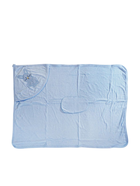 Pamuk Baby Baby Hooded Towel Light Blue 74x100cm