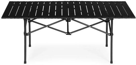 MultiGarden Τραπέζι για Camping Πτυσσόμενο 120x55cm Μαύρο