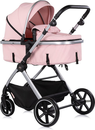 Chipolino Pearl Регулируема Бебешка Количка 2 в 1 Подходяща за Новородено Powder Pink