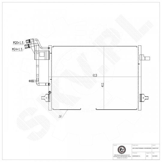 Condensator Aer Condiționat Audi A4 B5 8d0260401a