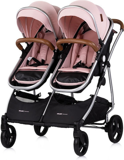 Chipolino Duo Smart Reversible Double Stroller Suitable for Newborn Pink Marshmellow 12.2kg