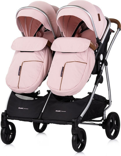 Chipolino Duo Smart Reversible Double Stroller Suitable for Newborn Pink Marshmellow 12.2kg