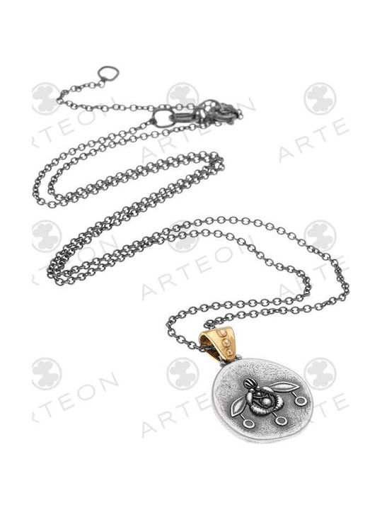 Arteon Arteon Silber Halskette Schwarz