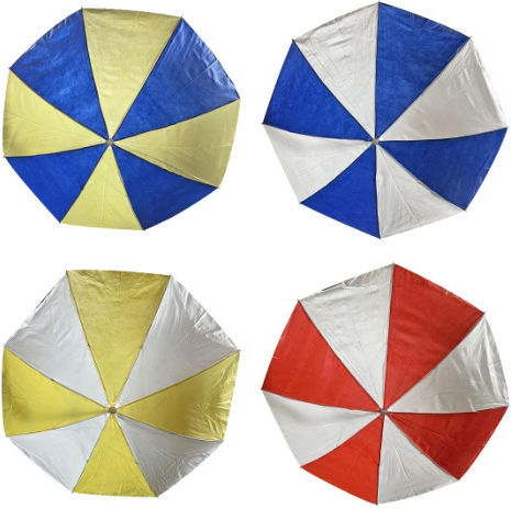 Summertiempo 10504039 Beach Umbrella Diameter 1.8m Blue with Stripes