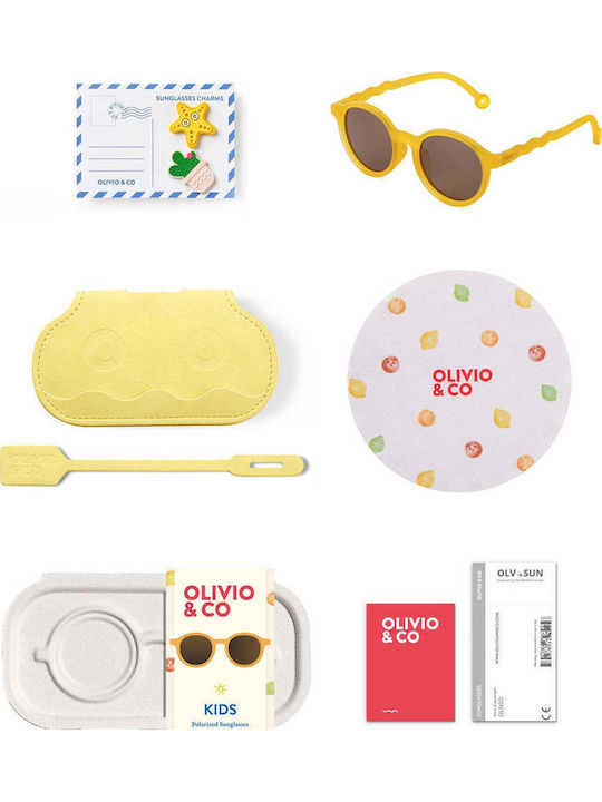 Olivio & Co Round Kids Sunglasses Yellow for 3-5 Years