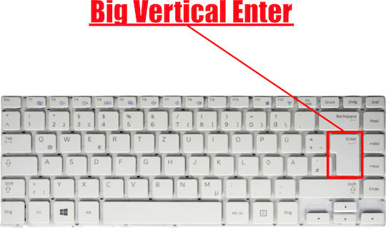German Laptop Keyboard Samsung 370r4e 370r4v 450r4e 450r4v 470r4e Np370r4v Np370r4e Np470r4e Np450r4v Np450r4e Ba59-03621d De No Frame White Cod.40262denofrwhite