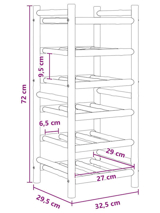 vidaXL Επιδαπέδια Κάβα Ποτών Ξύλινη Μπεζ 32.5x29.5x72εκ.
