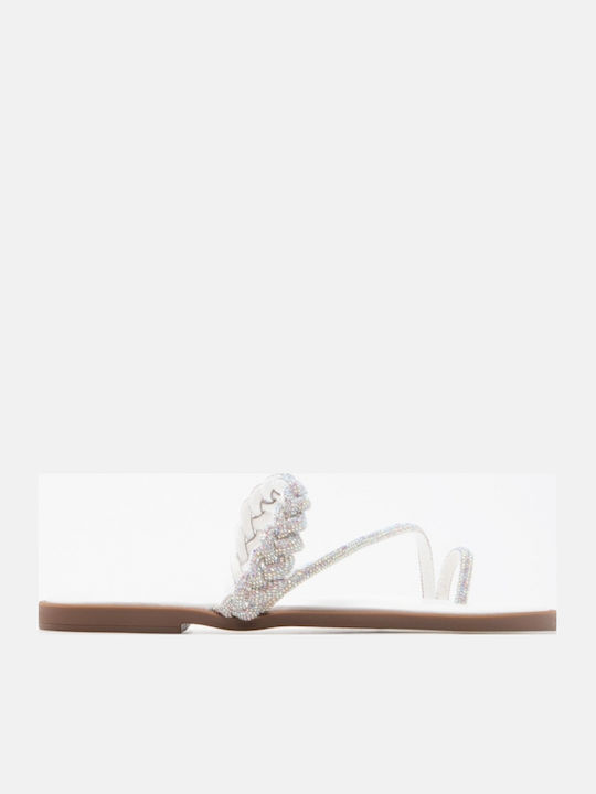 Women's White Flat Sandals