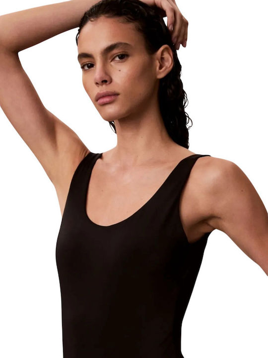 One Piece Swimsuit with Removable Padding Black