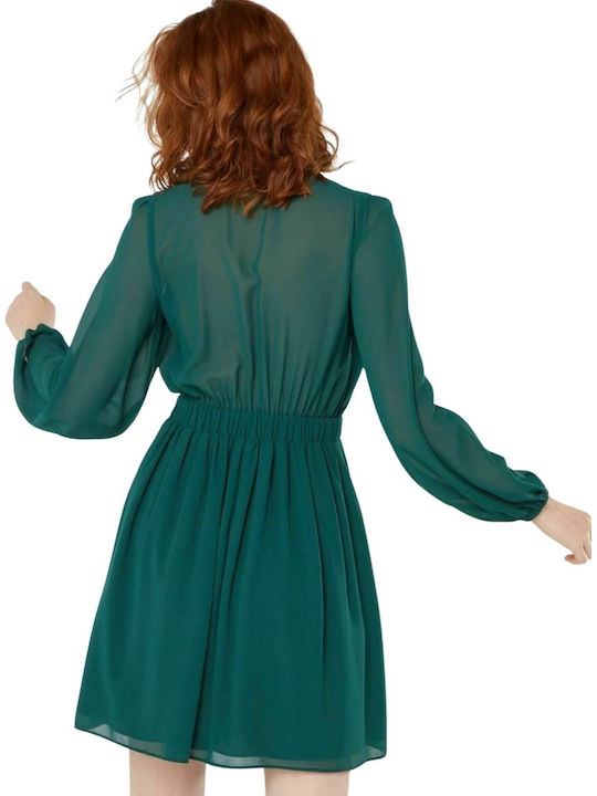 Mini Abendkleid mit Masche Grün
