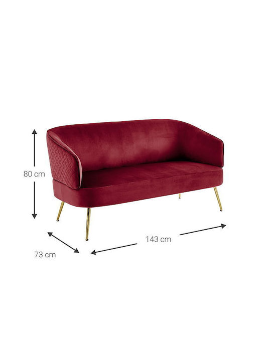 Vyragosa Doppelsitzer Sofa Rot 142x78x80cm