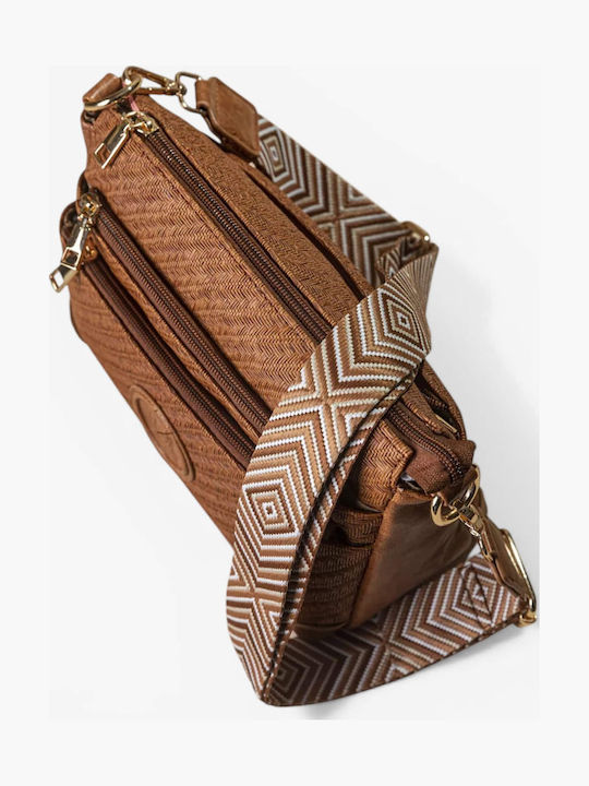 Women's Shoulder Bag Dark Beige Straw