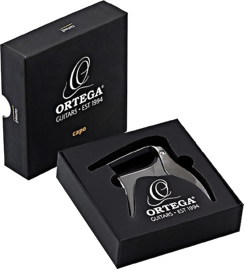 Ortega Ocapocv-bcr Capo Black Chrome Curved Aluminum Silicone