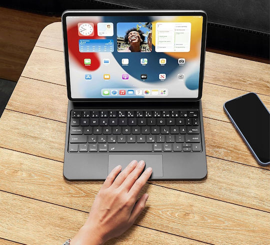 Flip Cover mit Tastatur in Schwarz (Universell 11")