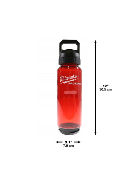 Milwaukee Packout Παγούρι Πλαστικό 1005ml Κόκκινο