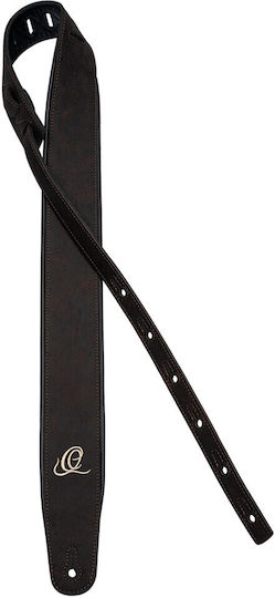 Ortega Guitar Strap Osar-2 Synthetic Leather & Leather Brown Length Up To 1450 Mm Width 70 Mm