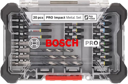 Bosch Pro Impact Комплект Дрили За Метал 20 Бройки