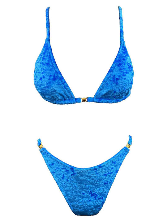 Set Bikini με Αφαιρούμενη Ενίσχυση Μπλε