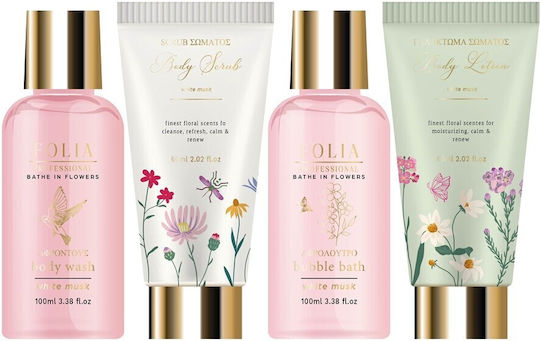 FantazyStores Body & Bath Flower Box Hautpflege-Set für Körperreinigung 4 Stück