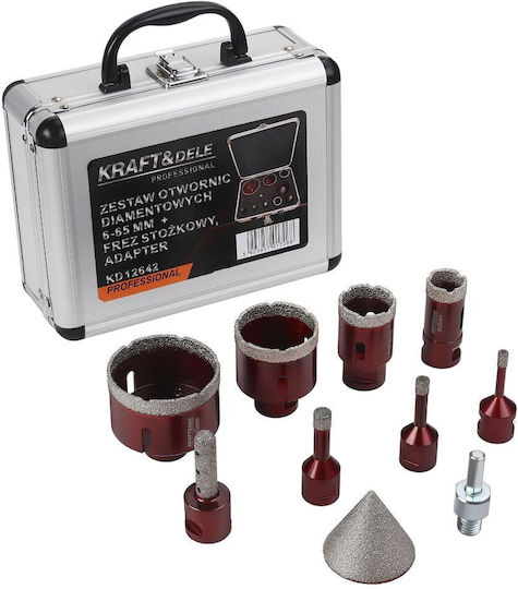 Kraft&dele Kd12642 Diamond Core Drill Bits Set 6 65 Mm 8 Pieces