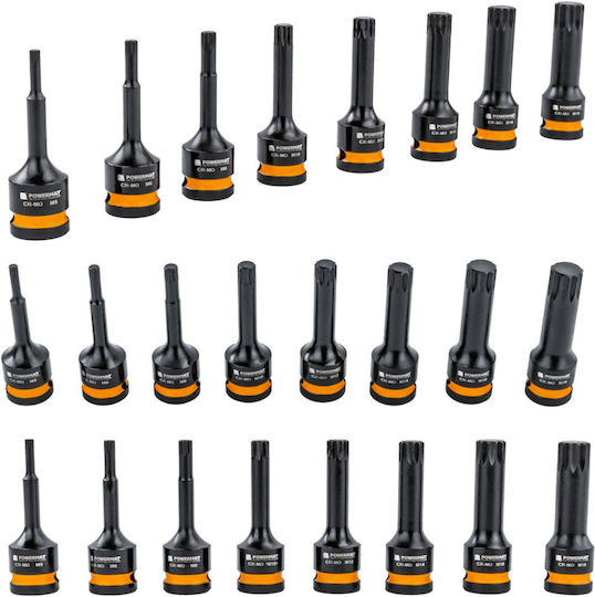Set Prize Impact Powermat Pm-znu-518t Socluri Cu Canelură 1/2" 78 Mm 8 Bucăți