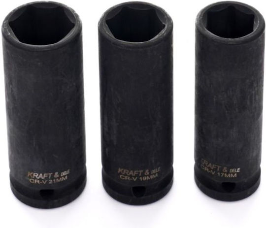 Kraft&dele Kd11750 Impact Sockets Set 17 21 Mm ½" 3 Pieces