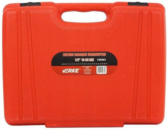 Verke V39463 Extended Impact Socket Set 1/2" 10-38 Mm 20 Pieces
