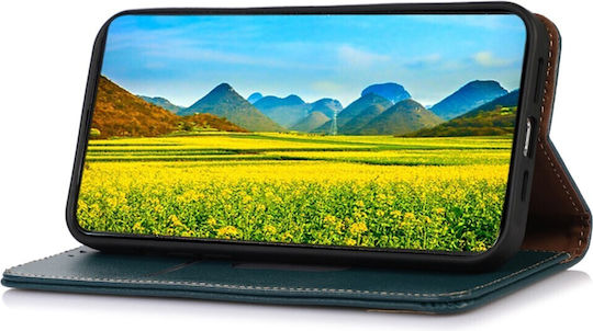 Khazneh Калъф Книга Кожен Зелен (Motorola Edge 50 Fusion)