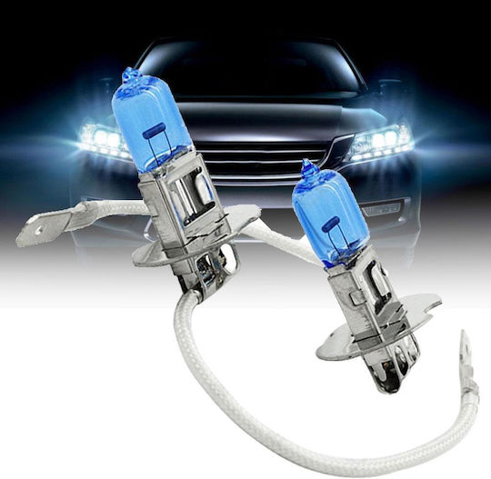 Lămpi Auto H3 / H1 Halogen 5000K Alb Rece 12V 55W 2 Buc