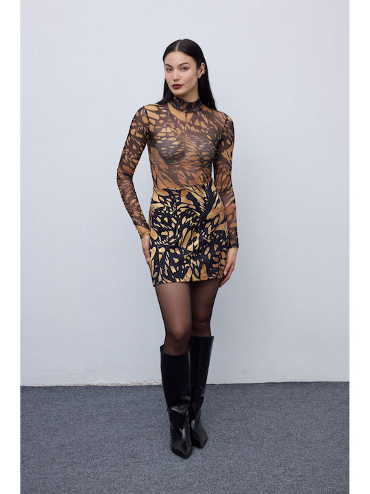 Damenbluse Langärmelig Schwarze  Top
