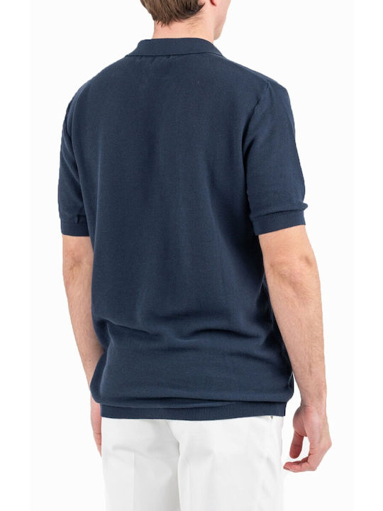 Vittorio Artist Polo Herrenbluse Blau